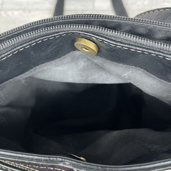 BOC Born Black Faux Leather Crossbody Bag Shoulder Purse Zipper Snap Pockets - Picture 7 of 16